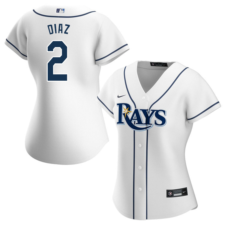 Nike Women #2 Yandy Diaz Tampa Bay Rays Baseball Jerseys Sale-White